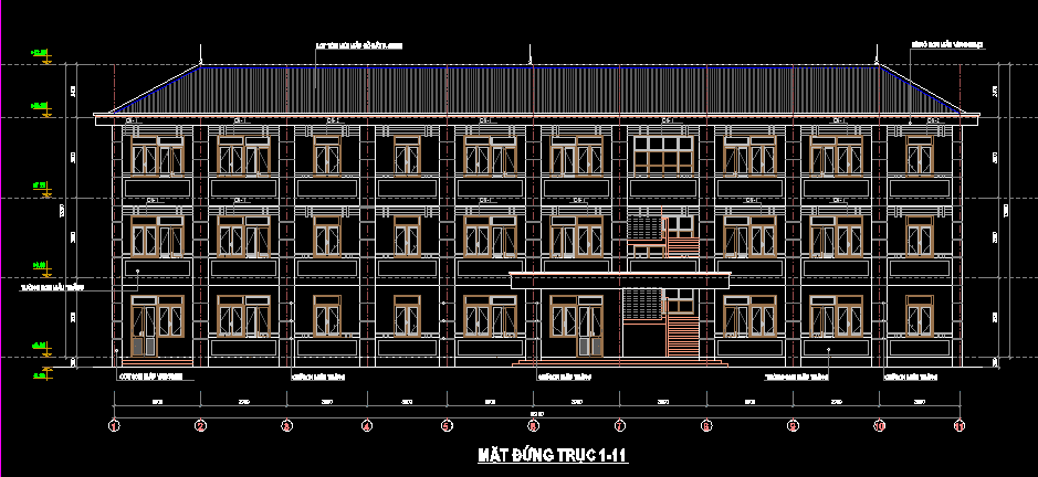 Bản vẽ thiết kế nhà học mầm non 3 tầng 9 phòng 6,2 tỷ - Thư viện File - Số  hóa dữ liệu hàng đầu việt nam