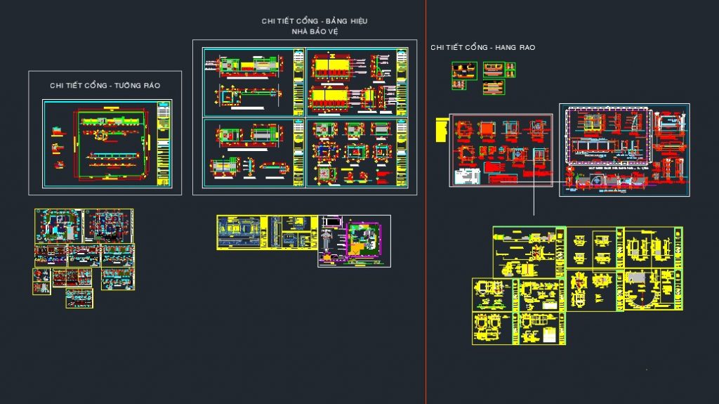 Bảng vẽ CAD chi tiết cổng tường Rào nhiều loại – Thư viện File – Giải ...