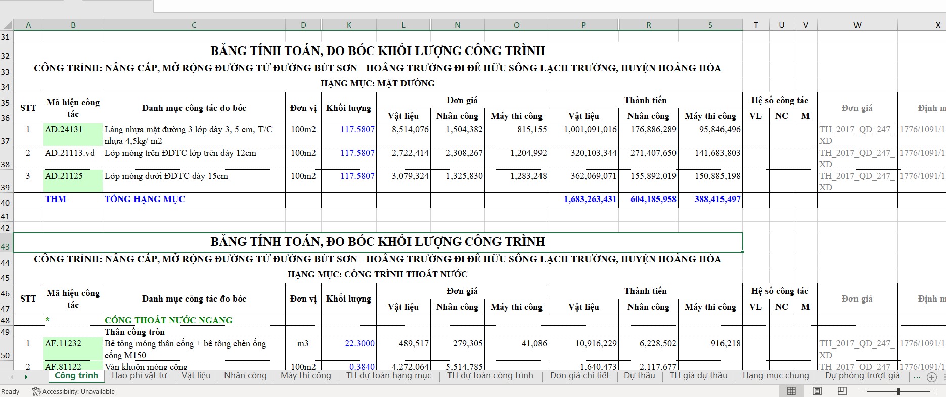 Tai lieu thuvienfile com Mau du toan chi tiet duong nang cap cai tao