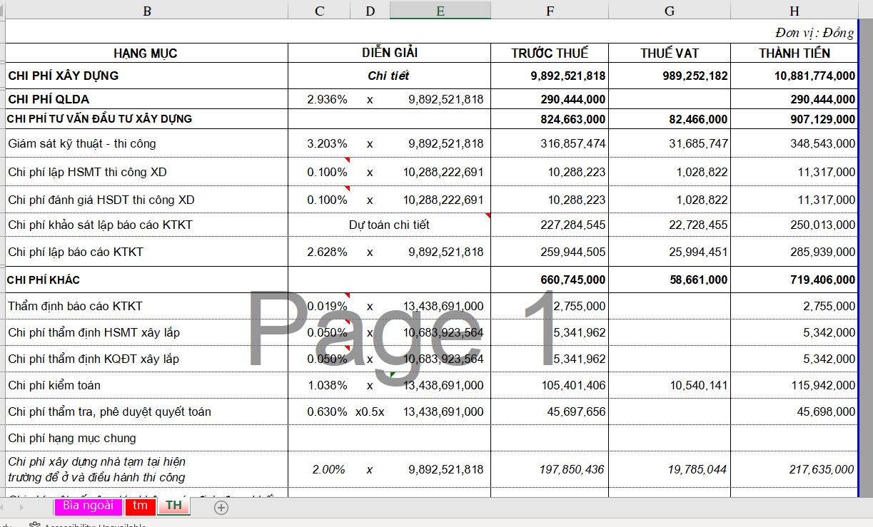 Excel Mẫu File Dự Toán Hoàn Chỉnh Đường Nâng Cấp Cải Tạo, Mở Rộng Đường -  Thư Viện File - Số Hóa Dữ Liệu Hàng Đầu Việt Nam