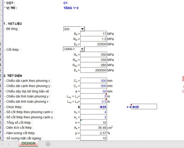 Tai lieu thuvienfile com thiet ke cot be tong cot thep hinh chu nhat