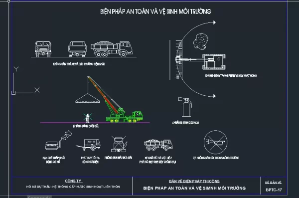 Full Cad + Thuyết Minh Biện Pháp Thi Công Nước Sạch