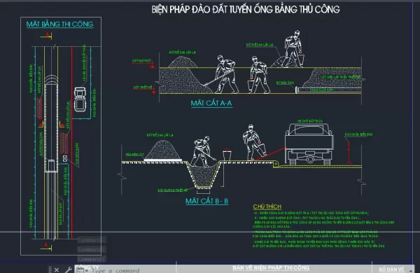 Full Cad + Thuyết Minh Biện Pháp Thi Công Nước Sạch