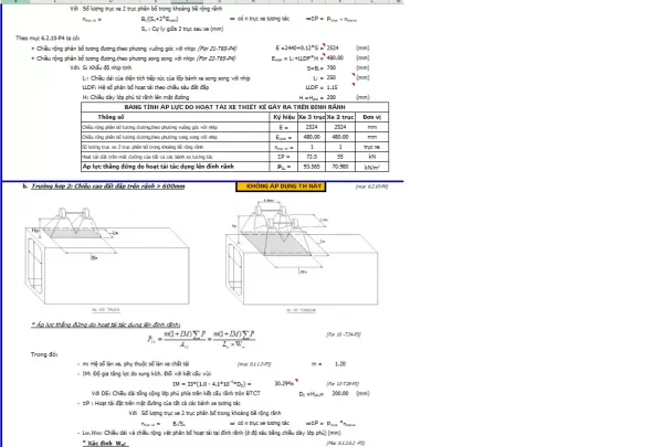 Bảng tính excel rãnh có nắp BTCT,hoàn toàn = excel theo TCVN 11823-2017 (bản chuẩn mới nhất)