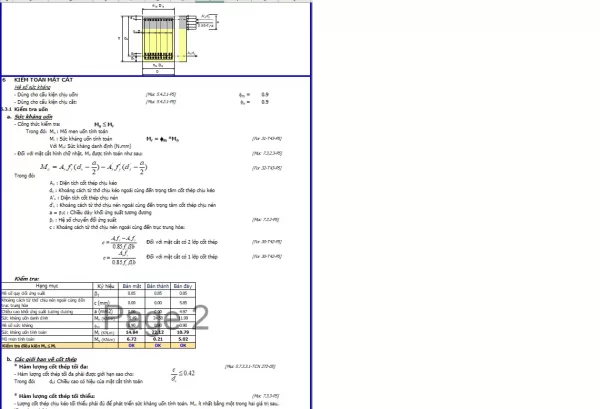 Bảng tính excel rãnh có nắp BTCT,hoàn toàn = excel theo TCVN 11823-2017 (bản chuẩn mới nhất)