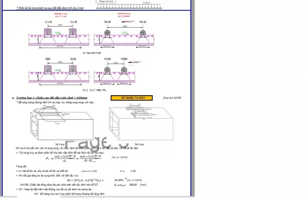 Bảng tính excel rãnh có nắp BTCT,hoàn toàn = excel theo TCVN 11823-2017 (bản chuẩn mới nhất)