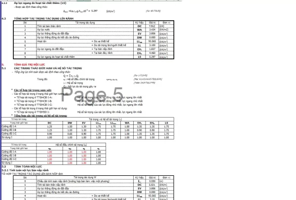 Bảng tính excel rãnh có nắp BTCT,hoàn toàn = excel theo TCVN 11823-2017 (bản chuẩn mới nhất)