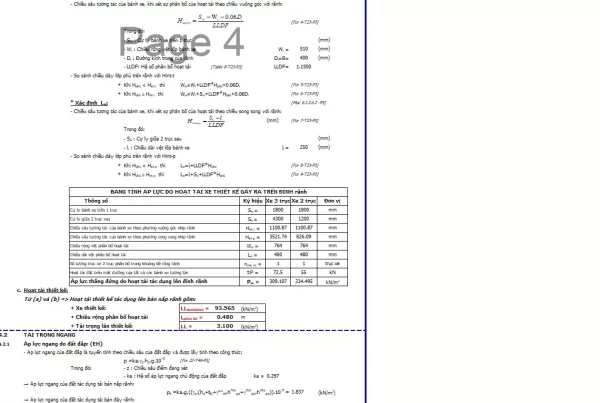 Bảng tính excel rãnh có nắp BTCT,hoàn toàn = excel theo TCVN 11823-2017 (bản chuẩn mới nhất)