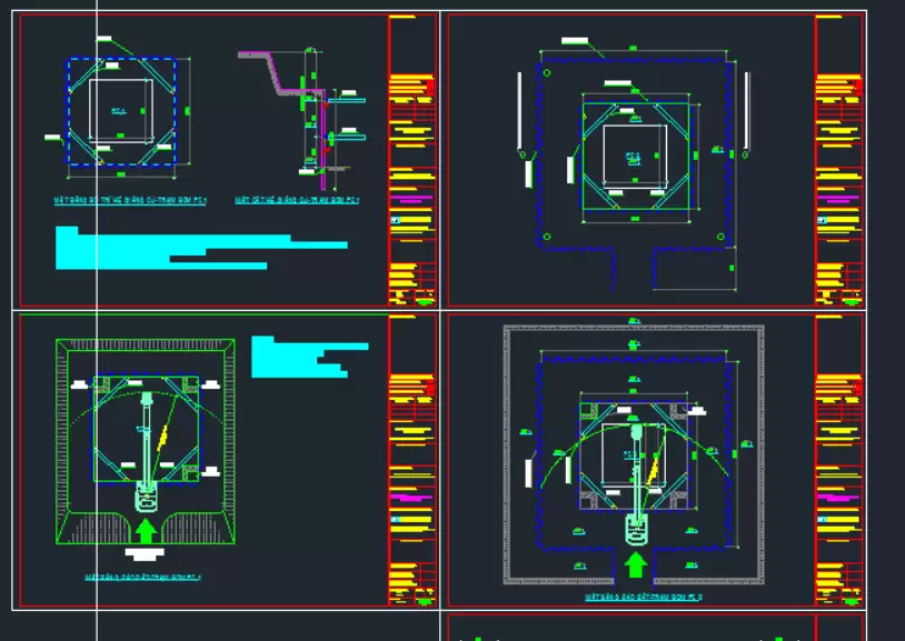 File cad biện pháp thi công đóng cừ bằng máy đào và đào đất