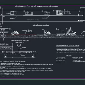 File CAD Biện pháp thi công mặt đường