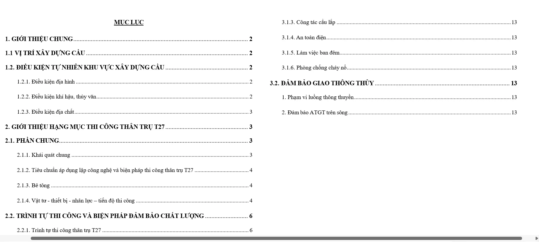 File word thuyết minh + Cad Biện Pháp Thi Công Thân + Xà Mũ Cầu