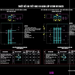 File cad thiết kế khe co giãn cho mặt đường bê tông xi măng