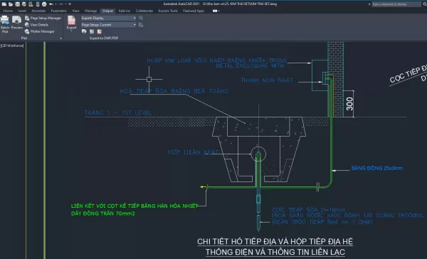 Bản vẽ autocad chi tiết Kim thu sét