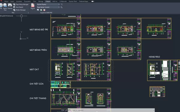 Full thiết kế nhà phố lệch tầng 5x15m (Cad- Sketchup- Chi tiết)