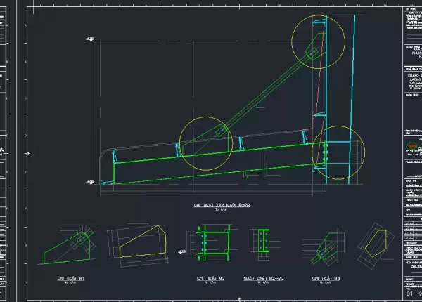 Cad bản vẽ xưởng, chi tiết nhà xưởng khung thép