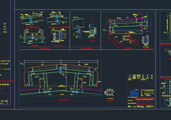 CAD Nhà xưởng kiến trúc kết cấu thép