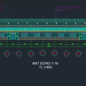 CAD Nhà xưởng kiến trúc kết cấu thép