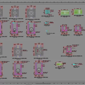 Chi tiết cad bể tự hoại, chi tiết bể phốt 3 ngăn