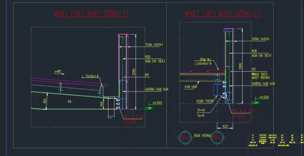 Chi tiết cad nóc gió nhà xưởng