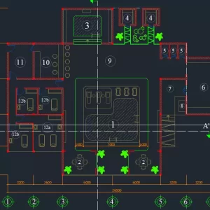 File cad mặt bằng nội thất SPA