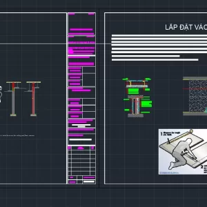 CAD + Thuyết minh biện pháp thi công Vách thạch cao