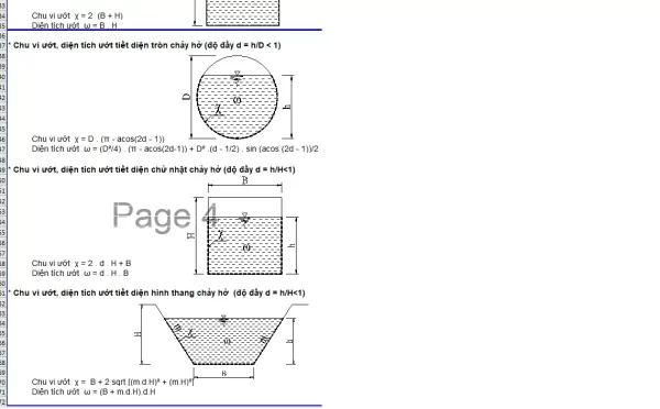 excel bảng tính thủy lực cống tròn,cống hộp,cống hộp đôi…theo TCVN 7957-2023