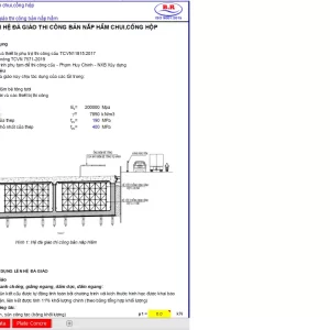Bảng tính đà giáo thi công bản nắp cống hộp,hầm chui TCVN 11815-2017