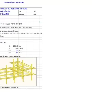 Bảng tính đà giáo thi công mố cầu theo TCVN11815:2017