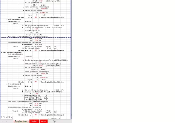 Bảng tính đà giáo thi công trụ cầu theo TCVN 11815:2017