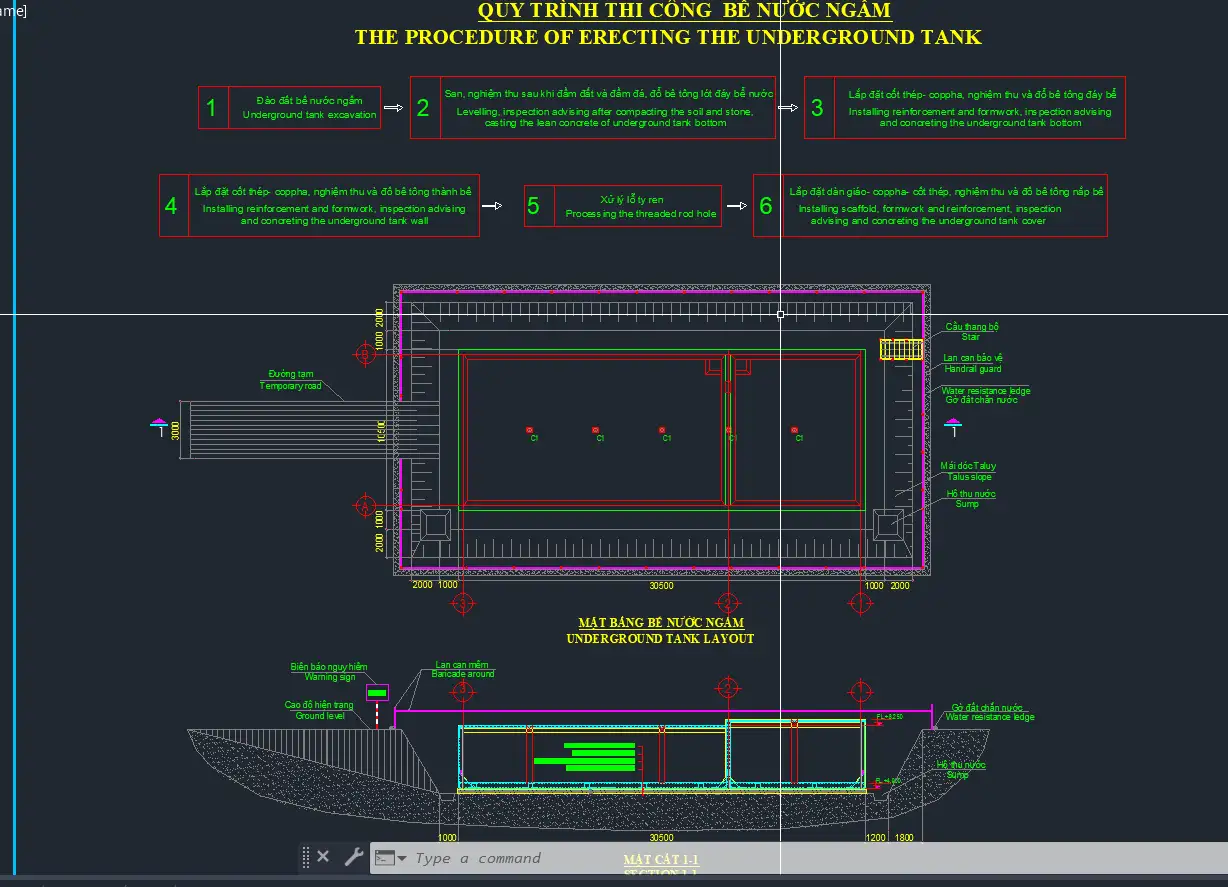 Tai lieu thuvienfile com cad bien phap thi cong be nuoc ngam
