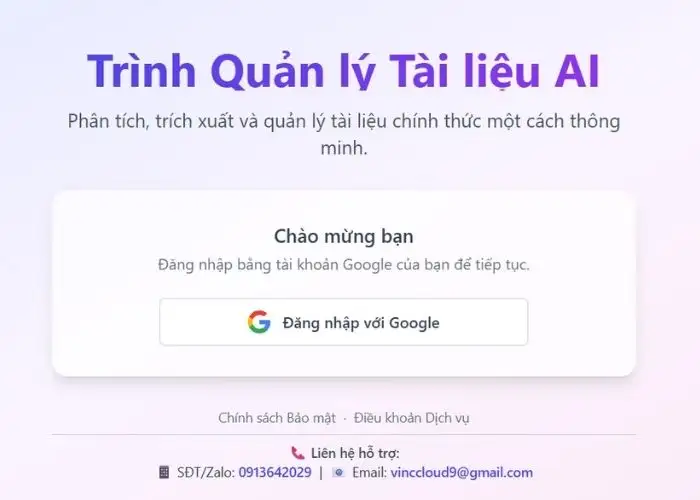 Screenshot of the Aidoc AI Document Manager application