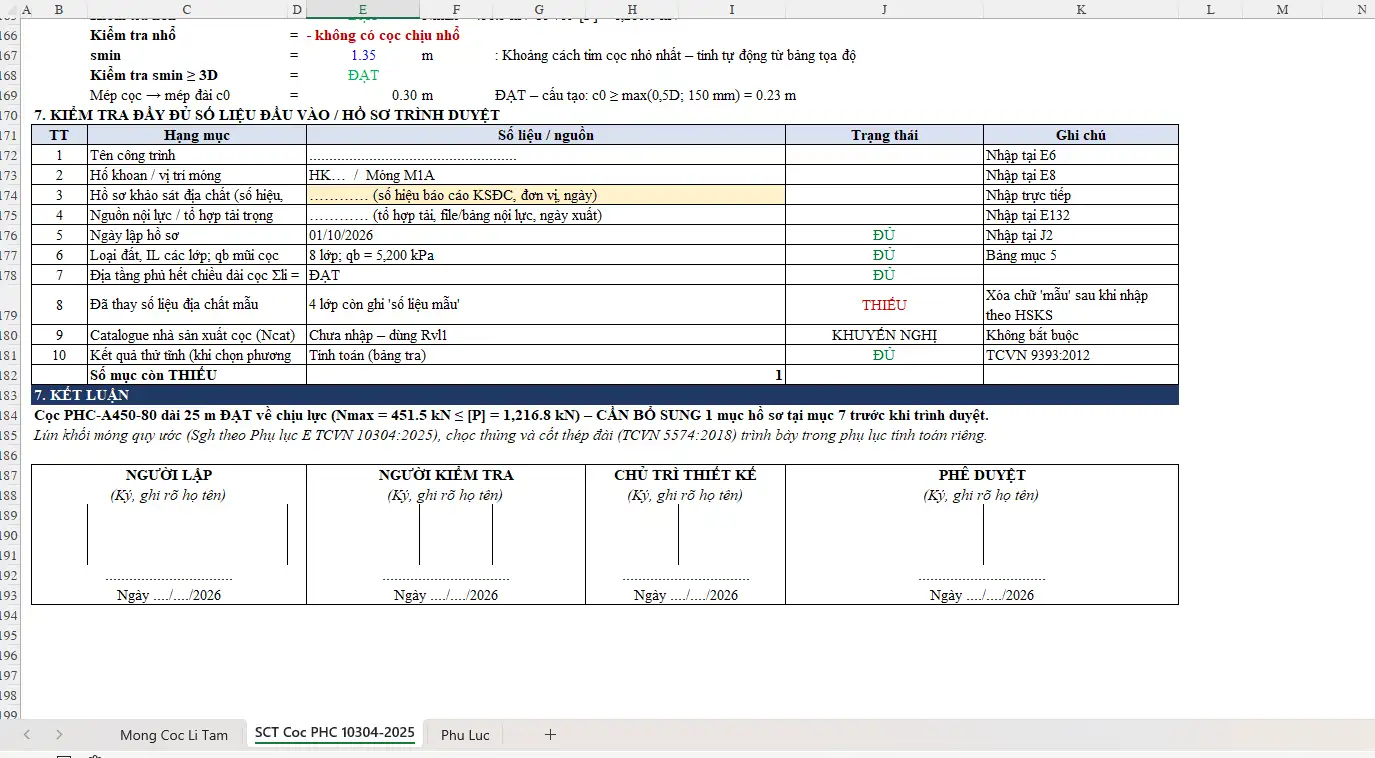 Tai lieu thuvienfile com file excel tinh toan mong coc phc theo tcvn 103042025 suc chiu tai coc be tong li tam